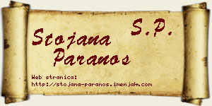 Stojana Paranos vizit kartica